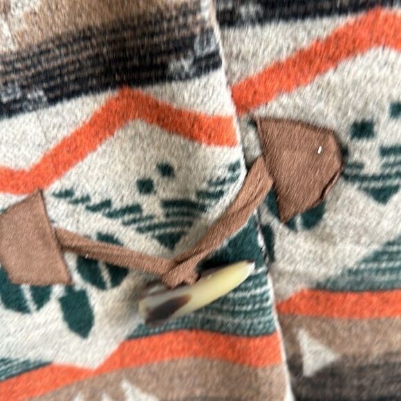 BB Dakota Navajo Bostwick Aztec Wool Faux Fur Southwestern Blanket Jacket Coat S - Picture 4 of 10